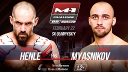 Middleweight bout at M-1 Challenge 88: Joseph Henle vs. Valery Myasnikov.