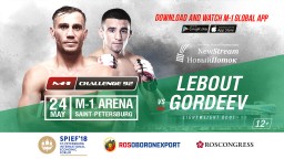 Lightweight bout at M-1 Challenge 92: Mickael Lebout vs. Pavel Gordeev