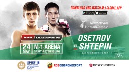 Bantamweight bout at M-1 Challenge 92: Alexander Osetrov vs. Bair Shtepin.