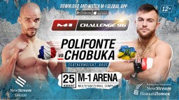 Featherweight bout at M-1 Challenge 96: Steve Polifonte vs. Yuri Chobuka