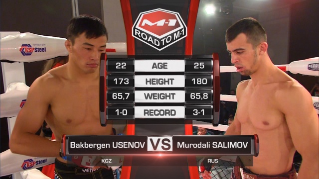 Bakbergen Usenov vs Murodali Salimov, Road to M-1: Chelyabinsk