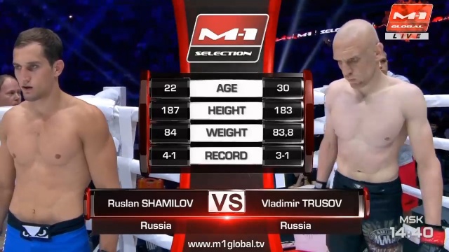 Ruslan Shamilov vs Vladimir Trusov, M-1 Challenge 102