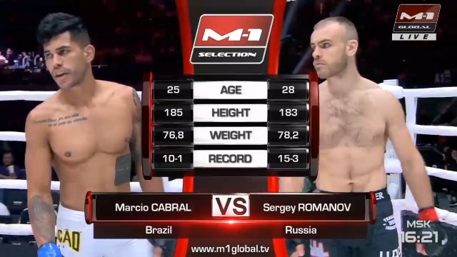 Marcio Cabral vs Sergey Romanov, M-1 Challenge 102