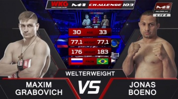 Maksim Grabovich vs Jonas Boeno de Rosario, M-1 Challenge 103