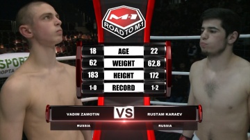 Vadim Zamotin vs Rustam Karaev, Road to M-1
