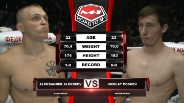Aleksander Alekseev vs Umolat Poshev, Road to M-1
